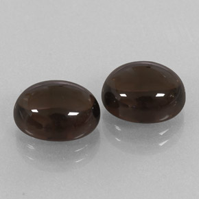 캐럿 천연 스모키 브라운 스모키 쿼츠 보석, 타원형 컷, 11.3×9.3 mm, 투명한