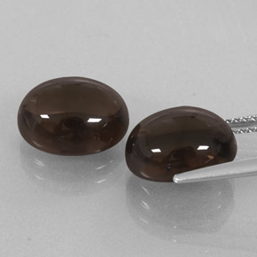 캐럿 천연 스모키 브라운 스모키 쿼츠 보석, 타원형 컷, 11.3×9.3 mm, 투명한