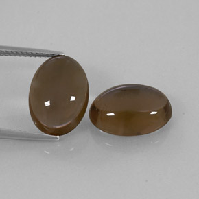 캐럿 천연 스모키 브라운 스모키 쿼츠 보석, 타원형 컷, 14.1×10.2 mm, 투명한
