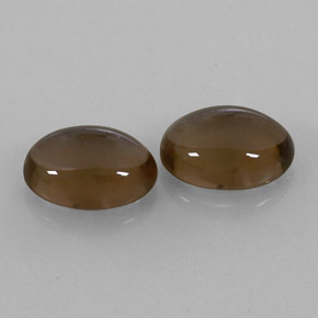 캐럿 천연 스모키 브라운 스모키 쿼츠 보석, 타원형 컷, 14.1×10.2 mm, 투명한