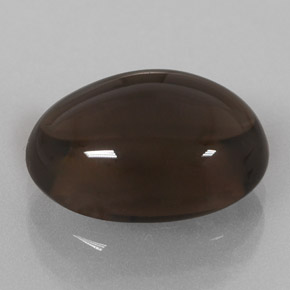 6.71캐럿 천연 스모키 브라운 스모키 쿼츠, 타원형 컷, 14.2×10.1 mm, 투명한