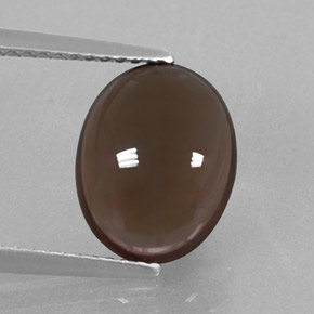 3.06캐럿 천연 스모키 브라운 스모키 쿼츠, 타원형 컷, 11.1×8.8 mm, 투명한