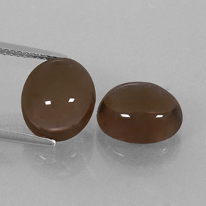 캐럿 천연 스모키 브라운 스모키 쿼츠 보석, 타원형 컷, 10.9×9.1 mm, 투명한