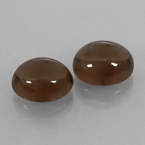 캐럿 천연 스모키 브라운 스모키 쿼츠 보석, 타원형 컷, 10.9×9.1 mm, 투명한