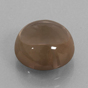 5.69캐럿 천연 월넛 브라운 스모키 쿼츠, 라운드 컷, 11.22 mm, 투명한
