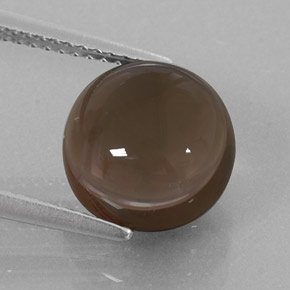 4.99캐럿 천연 스모키 브라운 스모키 쿼츠, 라운드 컷, 10.10 mm, 투명한