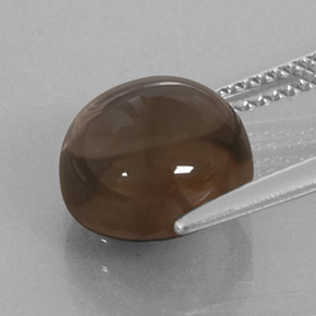 4.99캐럿 천연 스모키 브라운 스모키 쿼츠, 라운드 컷, 10.10 mm, 투명한