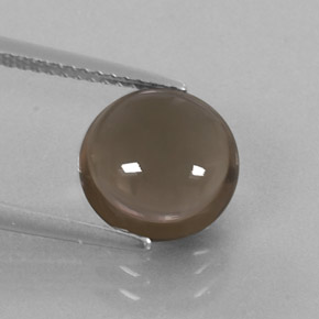 3.48캐럿 천연 스모키 브라운 스모키 쿼츠, 라운드 컷, 9.89 mm, 투명한