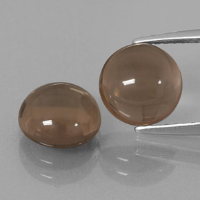 캐럿 천연 스모키 브라운 스모키 쿼츠 보석, 라운드 컷, 8.14 mm, 투명한
