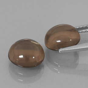 캐럿 천연 스모키 브라운 스모키 쿼츠 보석, 라운드 컷, 8.14 mm, 투명한