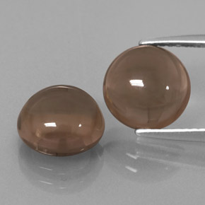 캐럿 천연 스모키 브라운 스모키 쿼츠 보석, 라운드 컷, 9.02 mm, 투명한