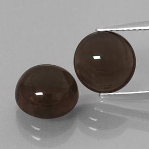캐럿 천연 스모키 브라운 스모키 쿼츠 보석, 라운드 컷, 9.20 mm, 투명한
