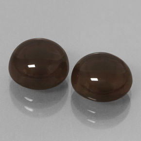 캐럿 천연 스모키 브라운 스모키 쿼츠 보석, 라운드 컷, 9.20 mm, 투명한