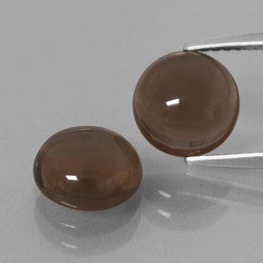 캐럿 천연 스모키 브라운 스모키 쿼츠 보석, 라운드 컷, 7.95 mm, 투명한