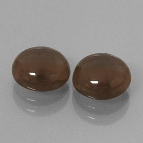 캐럿 천연 스모키 브라운 스모키 쿼츠 보석, 라운드 컷, 7.95 mm, 투명한