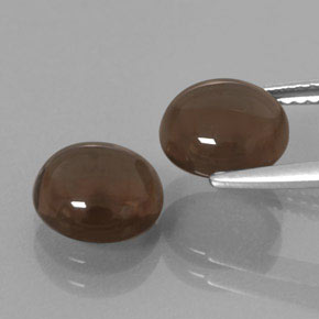 캐럿 천연 스모키 브라운 스모키 쿼츠 보석, 라운드 컷, 7.95 mm, 투명한