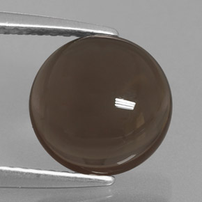 2.66캐럿 천연 스모키 브라운 스모키 쿼츠, 라운드 컷, 9.02 mm, 투명한