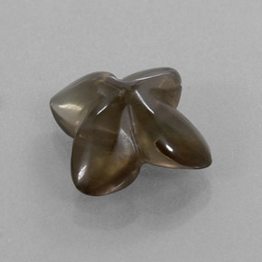 6.59캐럿 천연 스모키 브라운 스모키 쿼츠, 투명한, 12.9×12.7 mm, 투명/반투명
