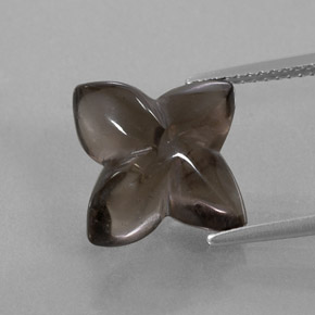 6.20캐럿 천연 스모키 브라운 스모키 쿼츠, 투명한, 11.8×11.8 mm, 투명/반투명