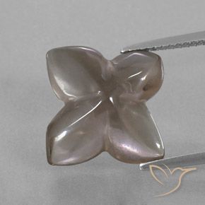 8.80ct 자연스러운 매우 밝은 갈색 스모키 쿼츠, 플라워 컷, 투명/반투명