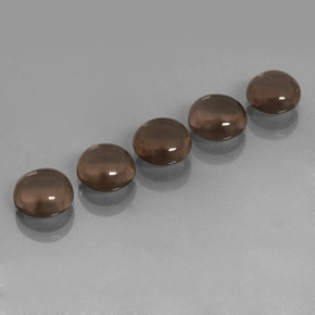 캐럿 천연 스모키 브라운 스모키 쿼츠 보석, 라운드 컷, 8.06 mm, 투명한