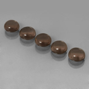 캐럿 천연 스모키 브라운 스모키 쿼츠 보석, 라운드 컷, 8.06 mm, 투명한