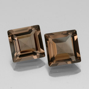 캐럿 천연 스모키 브라운 스모키 쿼츠 보석, 스퀘어, 10.1×10 mm, VVS-VS