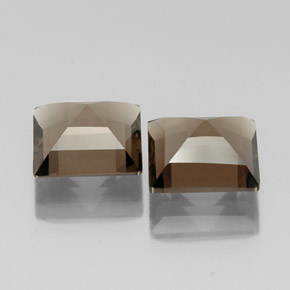 캐럿 천연 스모키 브라운 스모키 쿼츠 보석, 스퀘어, 10.1×10 mm, VVS-VS