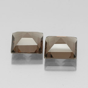 캐럿 천연 스모키 브라운 스모키 쿼츠 보석, 스퀘어, 10×10 mm, VVS