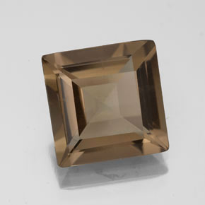3.49캐럿 천연 스모키 브라운 스모키 쿼츠, 스퀘어, 10×10 mm, VS-SI