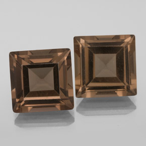 캐럿 천연 스모키 브라운 스모키 쿼츠 보석, 스퀘어, 10.1×10.1 mm, VVS-VS