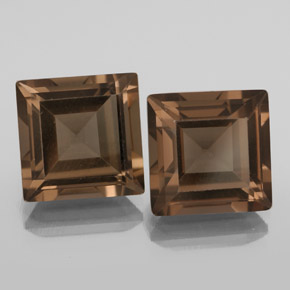 캐럿 천연 스모키 브라운 스모키 쿼츠 보석, 스퀘어, 10.1×10.1 mm, VVS-VS