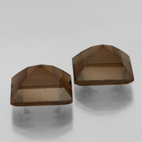 캐럿 천연 스모키 브라운 스모키 쿼츠 보석, 스퀘어, 10.1×10.1 mm, VVS-VS