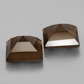 캐럿 천연 스모키 브라운 스모키 쿼츠 보석, 스퀘어, 10×10 mm, VVS