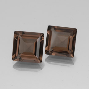 캐럿 천연 스모키 브라운 스모키 쿼츠 보석, 스퀘어, 10.2×10.2 mm, VVS-VS