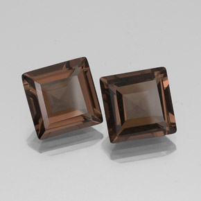 캐럿 천연 스모키 브라운 스모키 쿼츠 보석, 스퀘어, 10.2×10.2 mm, VVS-VS