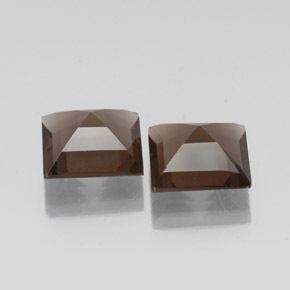 캐럿 천연 스모키 브라운 스모키 쿼츠 보석, 스퀘어, 10.1×10.1 mm, VVS-VS