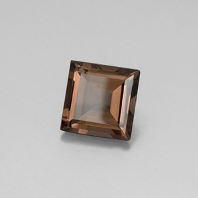 3.84캐럿 천연 스모키 브라운 스모키 쿼츠, 스퀘어, 9.9×9.9 mm, VVS-VS