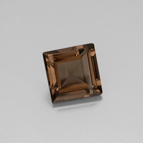 4.03캐럿 천연 스모키 브라운 스모키 쿼츠, 스퀘어, 10×10 mm, VVS-VS