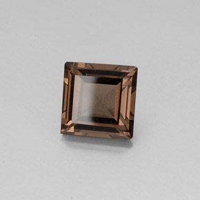 4.03캐럿 천연 스모키 브라운 스모키 쿼츠, 스퀘어, 10×10 mm, VVS-VS