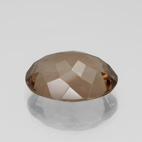 11.53캐럿 천연 브라운 스모키 쿼츠, 타원형 컷, 17.9×12.6 mm, VS