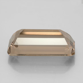 6.26캐럿 천연 브라운 스모키 쿼츠, 에메랄드 컷, 16.1×8.1 mm, VS