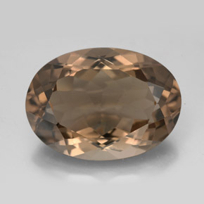 11.40캐럿 천연 브라운 스모키 쿼츠, 타원형 컷, 18×13.1 mm, VS
