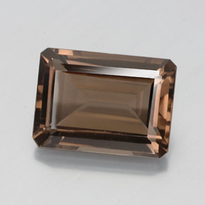 11.42캐럿 천연 브라운 스모키 쿼츠, 에메랄드 컷, 18.1×12.8 mm, VVS-VS