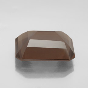 12.60캐럿 천연 브라운 스모키 쿼츠, 에메랄드 컷, 17.8×12.8 mm, VS
