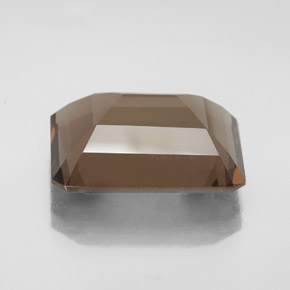12.75캐럿 천연 브라운 스모키 쿼츠, 에메랄드 컷, 17.9×13.1 mm, VS