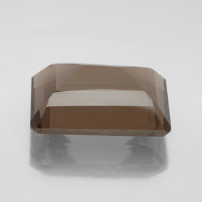 14.61캐럿 천연 브라운 스모키 쿼츠, 에메랄드 컷, 18.2×13.2 mm, VS