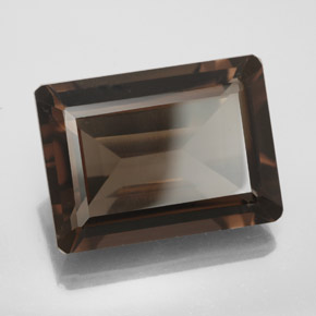 13.44캐럿 천연 브라운 스모키 쿼츠, 에메랄드 컷, 18×13.2 mm, VS