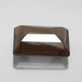 13.44캐럿 천연 브라운 스모키 쿼츠, 에메랄드 컷, 18×13.2 mm, VS