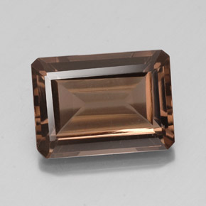 14.65캐럿 천연 브라운 스모키 쿼츠, 에메랄드 컷, 18×13.1 mm, VS